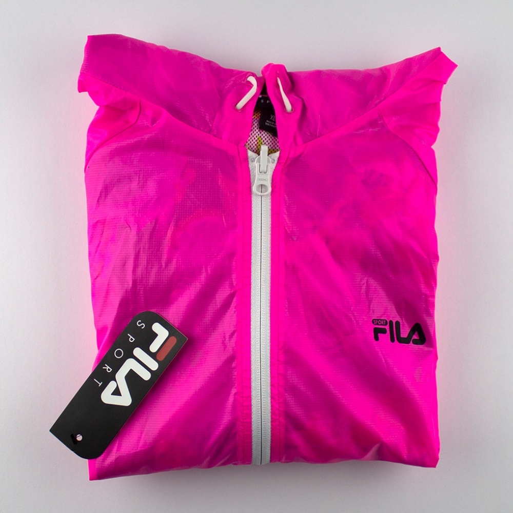 Fila Women's Large Pink and Floral Windbreaker